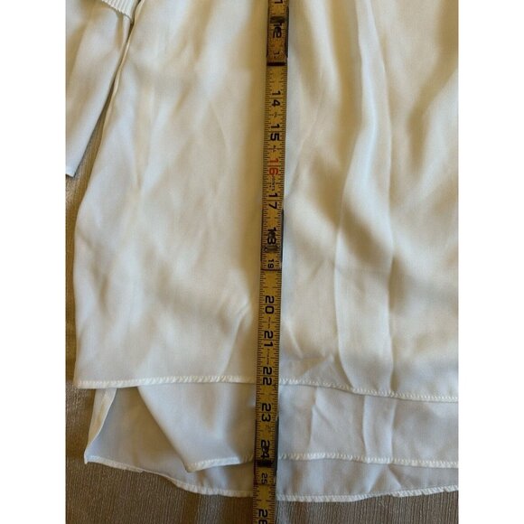 Coldwater Creek Women’s Petite Small PS White Blouse Flowy Bell Sleeve Top Shirt - Picture 5 of 8